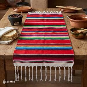 Traditional Mexican Sarape Placemat – Individual Colorful Table Runner